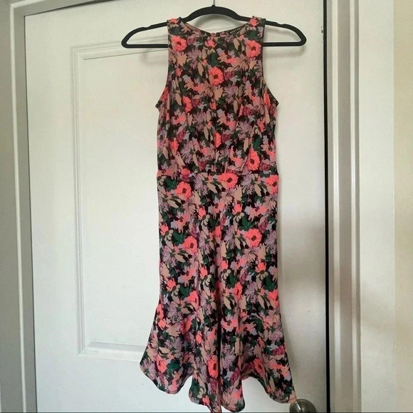 j crew floral neon dress - size 0 - Picture 1 of 3